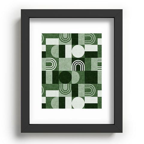 Little Arrow Design Co geometric patchwork green Recessed Framing Rectangle
