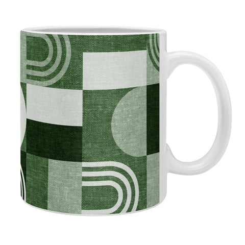 Little Arrow Design Co geometric patchwork green Coffee Mug