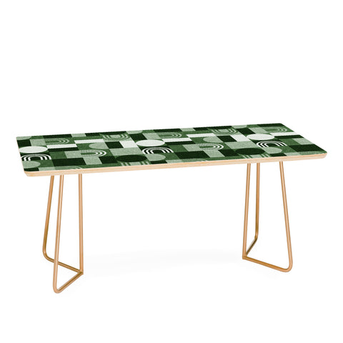 Little Arrow Design Co geometric patchwork green Coffee Table