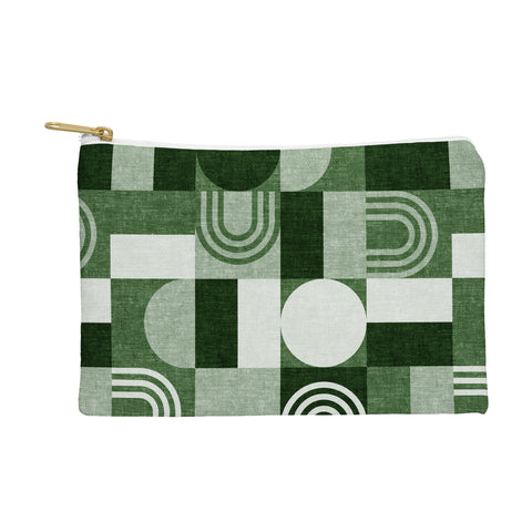 Little Arrow Design Co geometric patchwork green Pouch