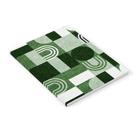 Little Arrow Design Co geometric patchwork green Notebook