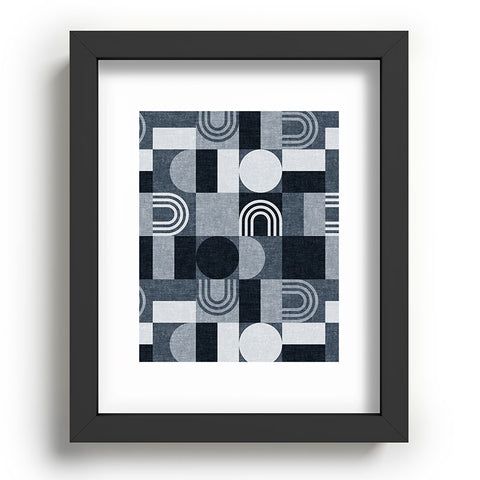 Little Arrow Design Co geometric patchwork navy Recessed Framing Rectangle