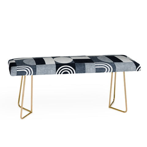 Little Arrow Design Co geometric patchwork navy Bench