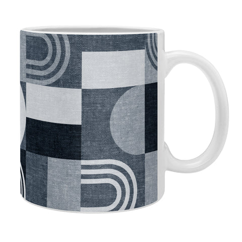 Little Arrow Design Co geometric patchwork navy Coffee Mug