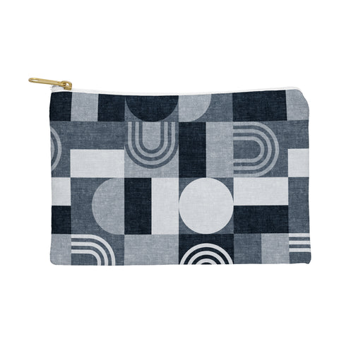 Little Arrow Design Co geometric patchwork navy Pouch