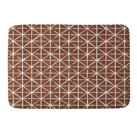 Little Arrow Design Co geometric triangles brandywin Memory Foam Bath Mat