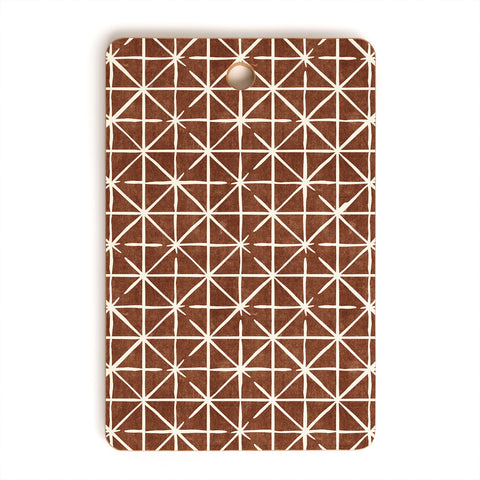 Little Arrow Design Co geometric triangles brandywin Cutting Board Rectangle