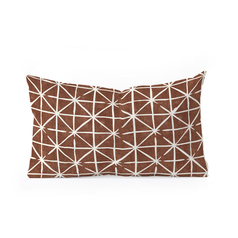 Little Arrow Design Co geometric triangles brandywin Oblong Throw Pillow