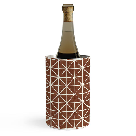 Little Arrow Design Co geometric triangles brandywin Wine Chiller