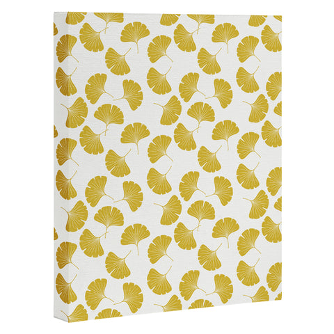 Little Arrow Design Co gold ginkgo leaves Art Canvas
