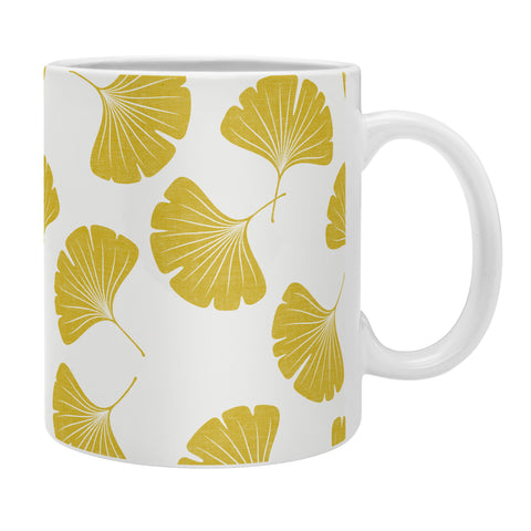 Little Arrow Design Co gold ginkgo leaves Coffee Mug