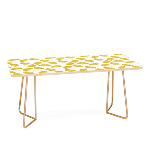 Little Arrow Design Co gold ginkgo leaves Coffee Table