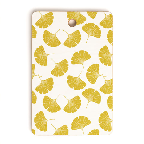Little Arrow Design Co gold ginkgo leaves Cutting Board Rectangle