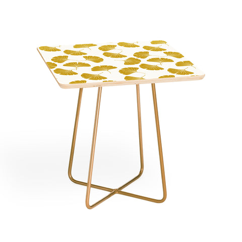 Little Arrow Design Co gold ginkgo leaves Side Table