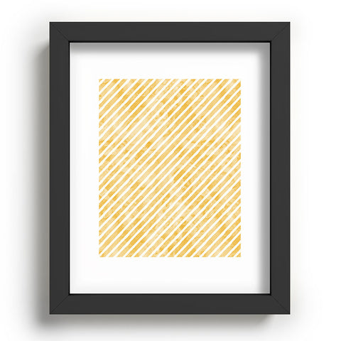 Little Arrow Design Co gold watercolor stripes diagonal Recessed Framing Rectangle