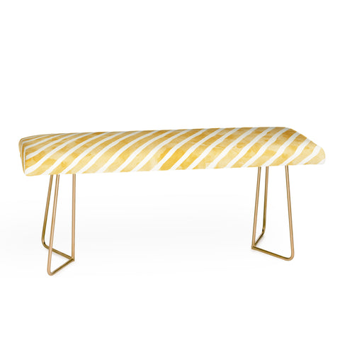 Little Arrow Design Co gold watercolor stripes diagonal Bench