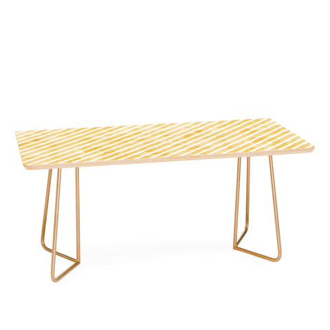 Little Arrow Design Co gold watercolor stripes diagonal Coffee Table
