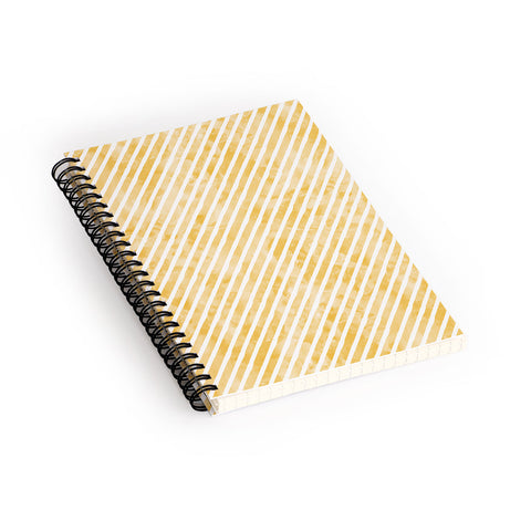 Little Arrow Design Co gold watercolor stripes diagonal Spiral Notebook