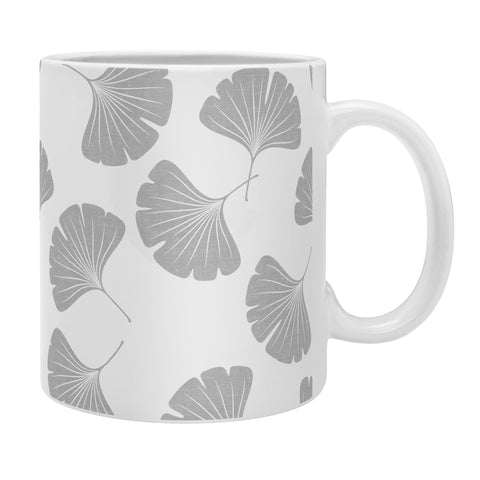 Little Arrow Design Co gray ginkgo leaves Coffee Mug