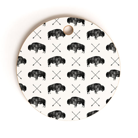 Little Arrow Design Co GREAT BUFFALO 1 Cutting Board Round
