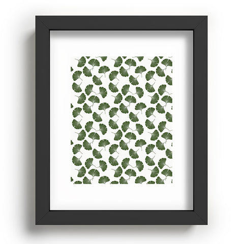 Little Arrow Design Co green ginkgo leaves Recessed Framing Rectangle