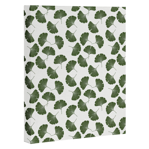Little Arrow Design Co green ginkgo leaves Art Canvas