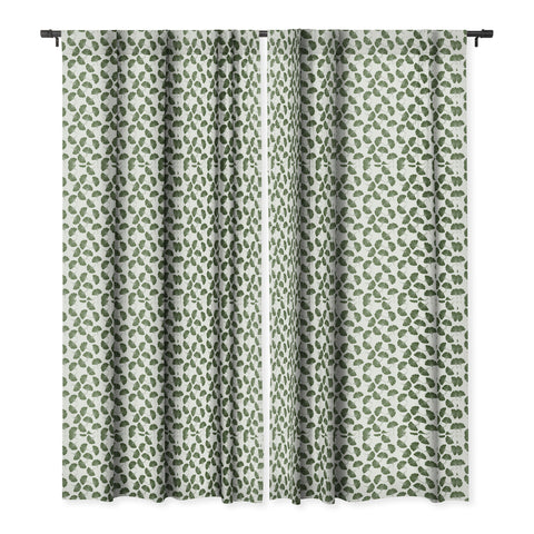 Little Arrow Design Co green ginkgo leaves Blackout Window Curtain