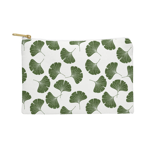 Little Arrow Design Co green ginkgo leaves Pouch