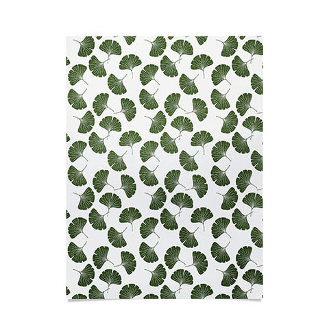 Little Arrow Design Co green ginkgo leaves Poster