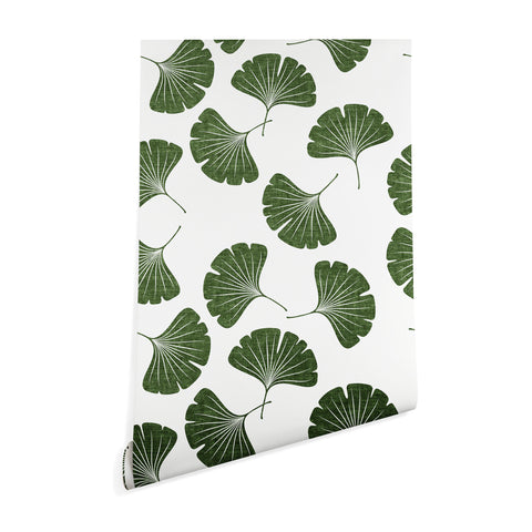 Little Arrow Design Co green ginkgo leaves Wallpaper