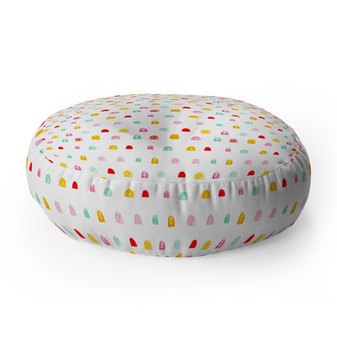 Little Arrow Design Co gum drops Floor Pillow Round