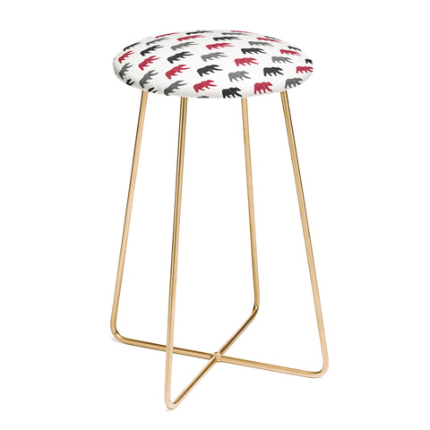 Little Arrow Design Co happy camper bears Counter Stool