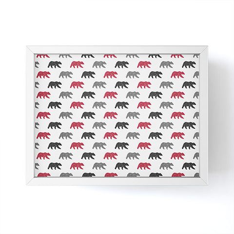 Little Arrow Design Co happy camper bears Framed Mini Art Print