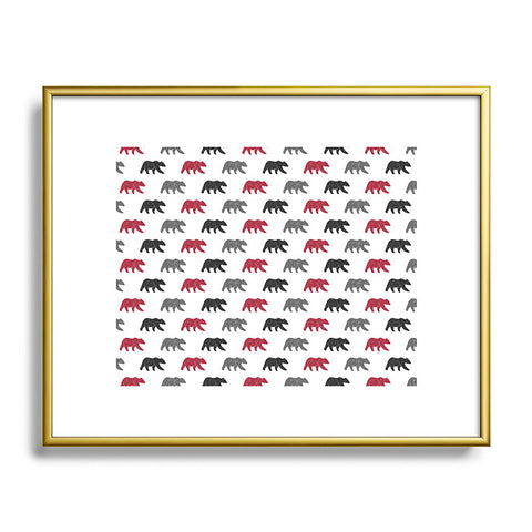 Little Arrow Design Co happy camper bears Metal Framed Art Print