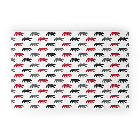 Little Arrow Design Co happy camper bears Welcome Mat