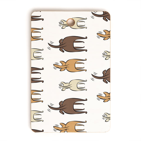 Little Arrow Design Co Happy Dogs Cutting Board Rectangle