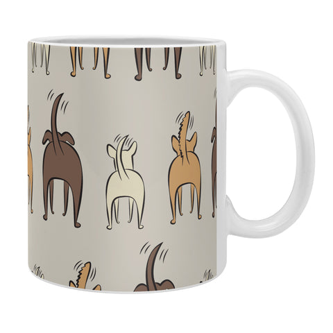 Little Arrow Design Co Happy Dogs on Beige Coffee Mug