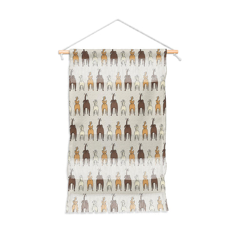 Little Arrow Design Co Happy Dogs on Beige Wall Hanging Portrait