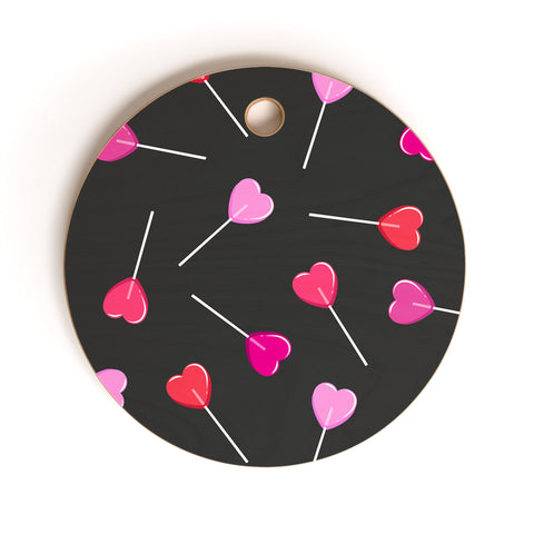 Little Arrow Design Co heart lollies Cutting Board Round