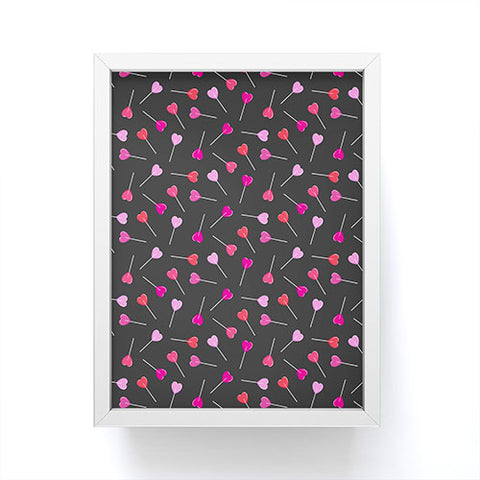 Little Arrow Design Co heart lollies Framed Mini Art Print