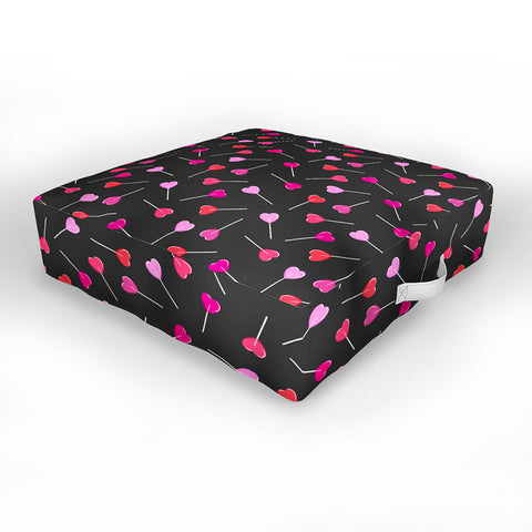 Little Arrow Design Co heart lollies Outdoor Floor Cushion