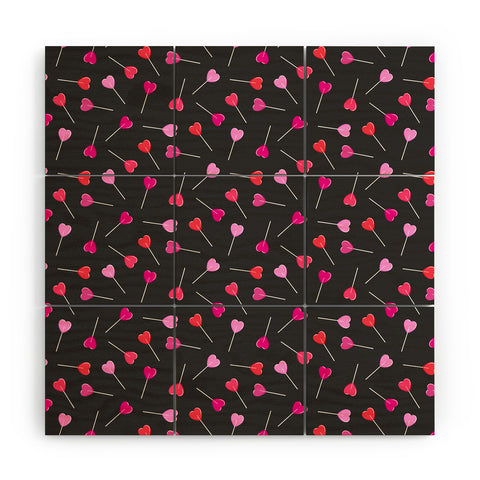 Little Arrow Design Co heart lollies Wood Wall Mural