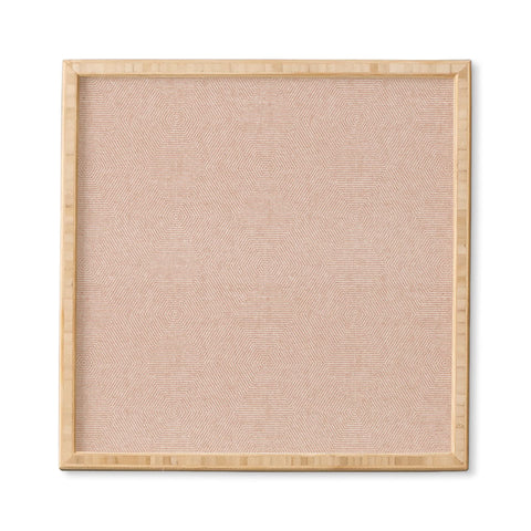 Little Arrow Design Co hexagon stripes blush Framed Wall Art