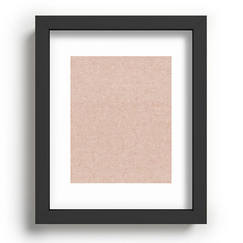 Little Arrow Design Co hexagon stripes blush Recessed Framing Rectangle