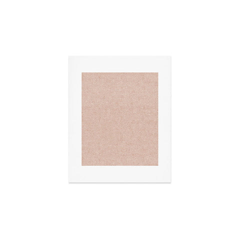 Little Arrow Design Co hexagon stripes blush Art Print