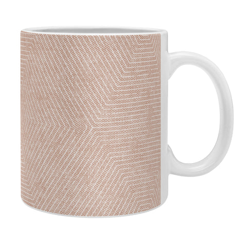 Little Arrow Design Co hexagon stripes blush Coffee Mug