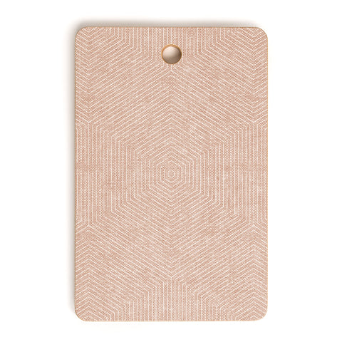 Little Arrow Design Co hexagon stripes blush Cutting Board Rectangle