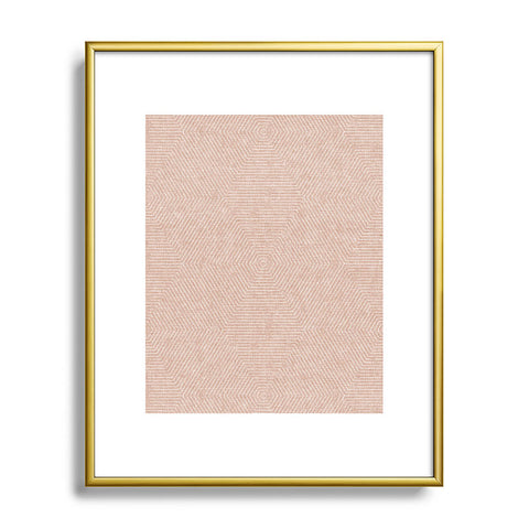 Little Arrow Design Co hexagon stripes blush Metal Framed Art Print