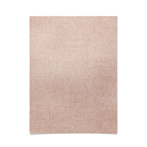 Little Arrow Design Co hexagon stripes blush Poster