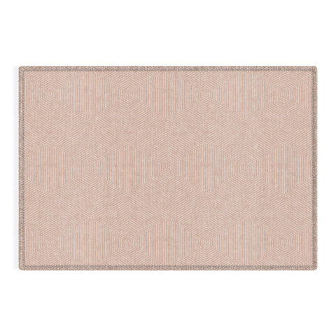Little Arrow Design Co hexagon stripes blush Outdoor Rug